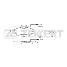 BS-1070 ZEKKERT Комплект гальмівних колодок дисковий гальм