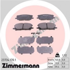23734.170.1 ZIMMERMANN Комплект гальмівних колодок дисковий гальм
