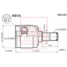 MZIU-507 ASVA Шарнирный комплект, Привідний вал