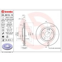 09.8519.11 BREMBO Гальмівний диск