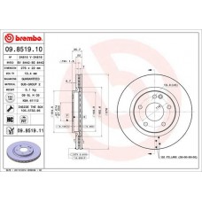 09.8519.11 BREMBO Гальмівний диск