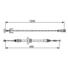 1 987 482 524 BOSCH Тросик, cтояночный тормоз