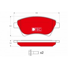 GDB1552DTE TRW Комплект гальмівних колодок дисковий гальм