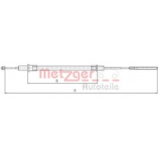 10.4153 METZGER Тросик, cтояночный тормоз