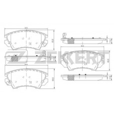 BS-1013 ZEKKERT Комплект гальмівних колодок дисковий гальм