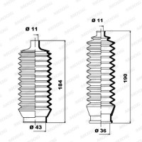 K150056 MOOG Комплект пильника рульове управління