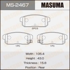 MS-2467 MASUMA Комплект гальмівних колодок