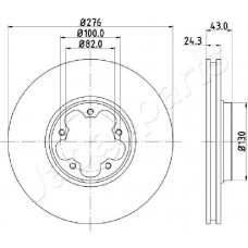 DI-0356 JAPANPARTS Гальмівний диск