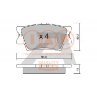 704-17059P IAP QUALITY PARTS Комплект гальмівних колодок дисковий гальм