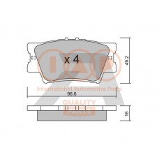 704-17059P IAP QUALITY PARTS Комплект гальмівних колодок дисковий гальм
