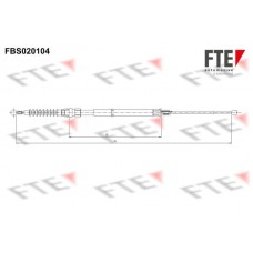 FBS020104 FTE Тросик, cтояночный тормоз