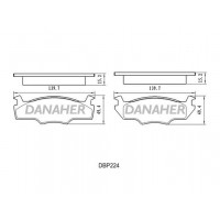 DBP224 DANAHER Комплект гальмівних колодок дисковий гальм
