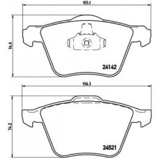 P 24 077X BREMBO Комплект гальмівних колодок дисковий гальм