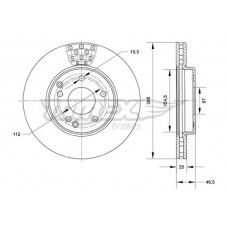 TX 71-06 TOMEX Brakes Гальмівний диск