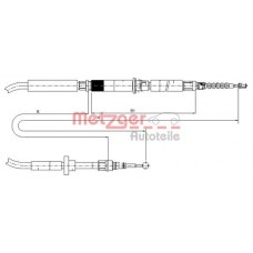 10.7589 METZGER Тросик, cтояночный тормоз