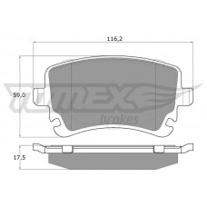 TX 13-961 TOMEX Brakes Комплект гальмівних колодок дисковий гальм