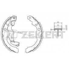 BK-4264 ZEKKERT Комплект гальмівних колодок