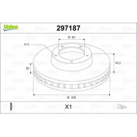 297187 VALEO Гальмівний диск