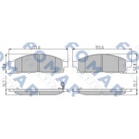 FO 933081 FOMAR Friction КомплеК т гальмівних колодок, дискове гальмо
