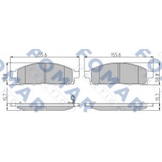 FO 933081 FOMAR Friction КомплеК т гальмівних колодок, дискове гальмо