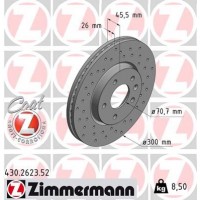 430.2623.52 ZIMMERMANN Гальмівний диск