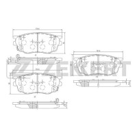 BS-2063 ZEKKERT КомплеК т гальмівних колодок, дискове гальмо