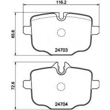 MDB3008 MINTEX Комплект гальмівних колодок дисковий гальм