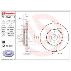 09.8665.11 BREMBO Гальмівний диск