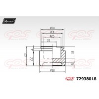 72938018 MAXTECH Поршень корпус скоби гальма