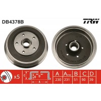 DB4378B TRW Гальмівний барабан