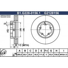 B1.G228-0156.1 GALFER Гальмівний диск