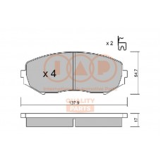 704-16057P IAP QUALITY PARTS Комплект гальмівних колодок дисковий гальм