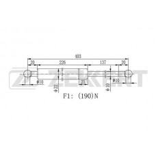 GF-2123 ZEKKERT Газова пружина кришка багажника