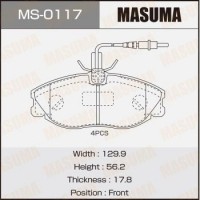 MS-0117 MASUMA Комплект гальмівних колодок
