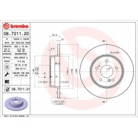 08.7211.21 BREMBO Гальмівний диск