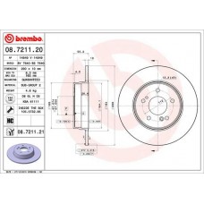 08.7211.21 BREMBO Гальмівний диск