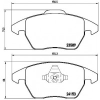 P 61 076 BREMBO Комплект гальмівних колодок дисковий гальм