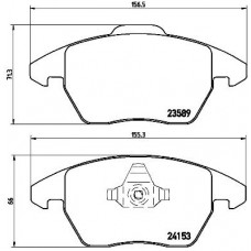 P 61 076 BREMBO Комплект гальмівних колодок дисковий гальм