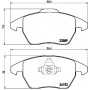 P 61 076 BREMBO Комплект гальмівних колодок дисковий гальм