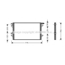 RTA5280 AVA QUALITY COOLING Конденсатор кондиціонера