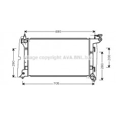 TOA2290 AVA QUALITY COOLING Радіатор охолодження двигуна
