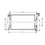 TOA2290 AVA QUALITY COOLING Радіатор охолодження двигуна