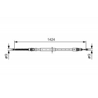 1 987 477 665 BOSCH Тросик, cтояночный тормоз