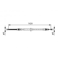 1 987 477 665 BOSCH Тросик, cтояночный тормоз