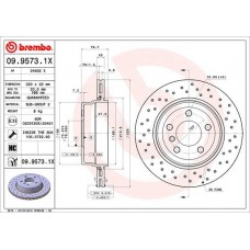 09.9573.1X BREMBO Гальмівний диск
