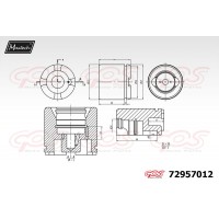 72957012 MAXTECH Поршень корпус скоби гальма
