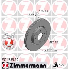 230.2365.20 ZIMMERMANN Гальмівний диск