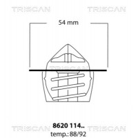 8620 11492 TRISCAN Термостат охолоджувальна рідина