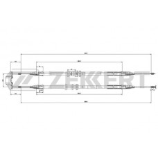 BZ-1228 ZEKKERT Тросик, cтояночный тормоз