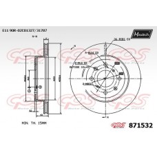 871532 MAXTECH Гальмівний диск